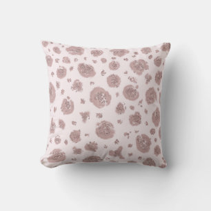 Rödnande rosa leopard-gepardutskrifts chic-mönster kudde
