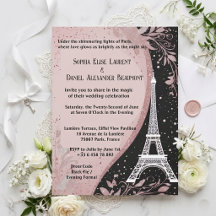 Rodnande Rosa Parisisk Natt Silver Romantisk Bröll