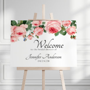 Rodnande Rosa Ros Dusch Poster