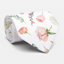 Rodnande sommarblommor Vattenfärg Blommor Halsduk Slips