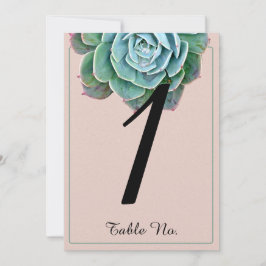 Rodnande Sukkulent Bröllops Bordskortnummer Inbjudningar