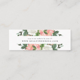 Rodnande vårblomma | Bröllopswebbplats RSVP-kort Mini Visitkort