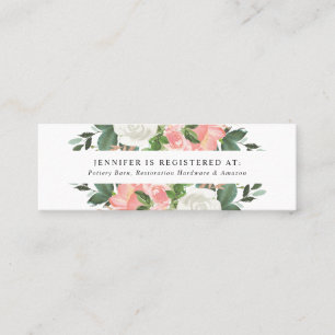 Rodnande vårblommor Bröllopspresentregistrerings Mini Visitkort