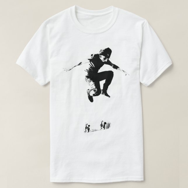 Rodney Mullen Treflip B_amp_W Graphic T Shirt (Design framsida)