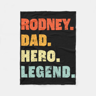 Rodney Pappa Hero Legend Personlig Eget namn Fa Fleecefilt