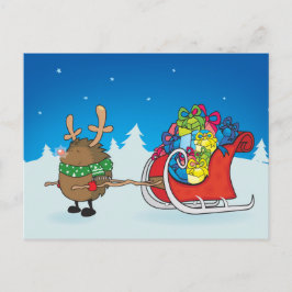 rödnosad hedgehog vykort