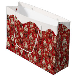 Rödnötskockor mönster julklapp snö