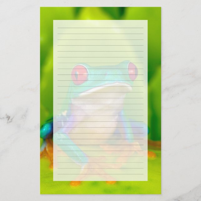 Rödögd lövgroda, Costa Rica Brevpapper (Framsida)