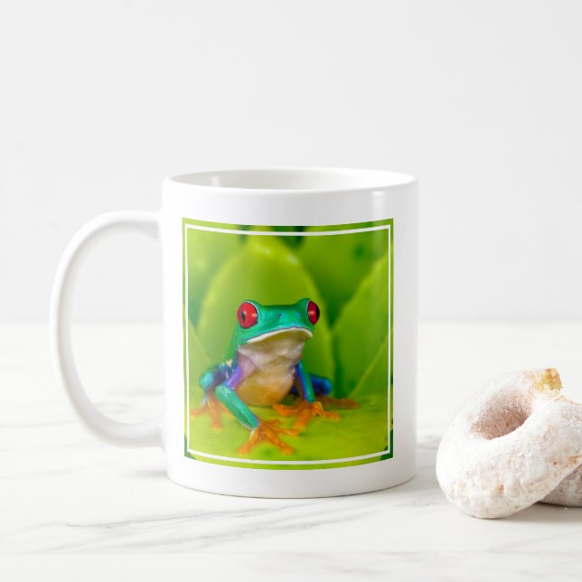 Rödögd lövgroda, Costa Rica Kaffemugg (Med munk)