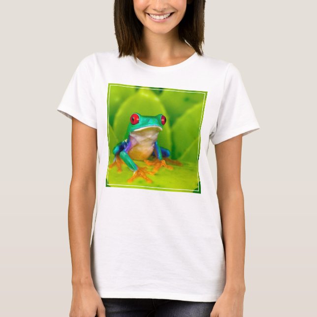 Rödögd lövgroda, Costa Rica T Shirt (Framsida)