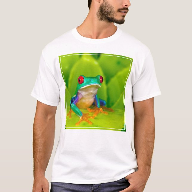Rödögd lövgroda, Costa Rica T Shirt (Framsida)
