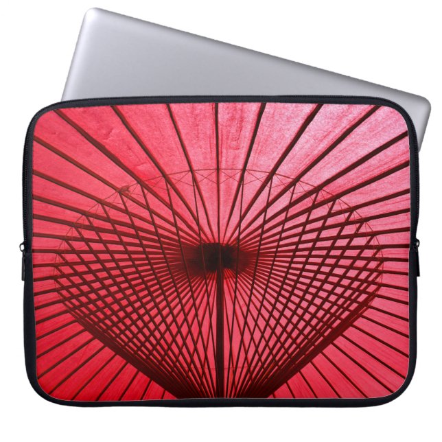 Rödolja-pappert paraply laptop fodral (Framsidan)