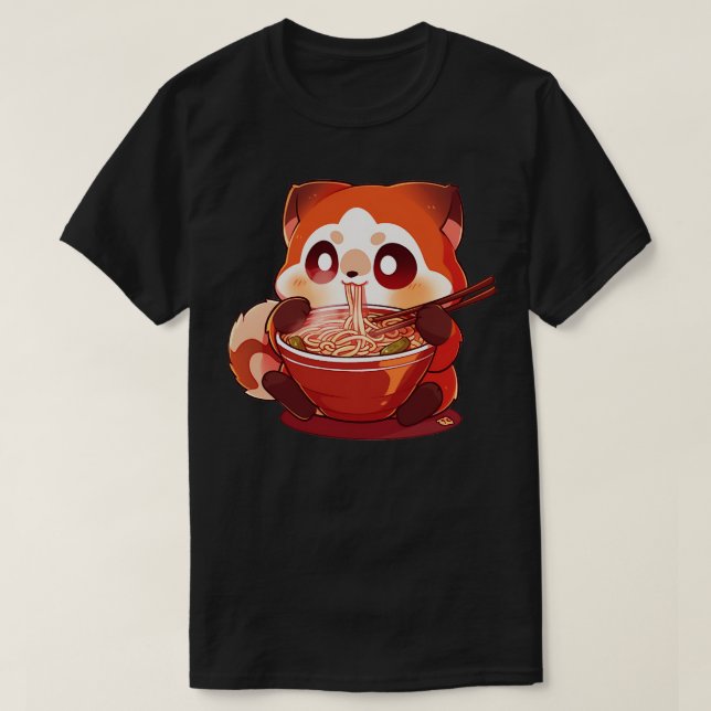 Rödpanda Ätlar 1 T Shirt (Design framsida)