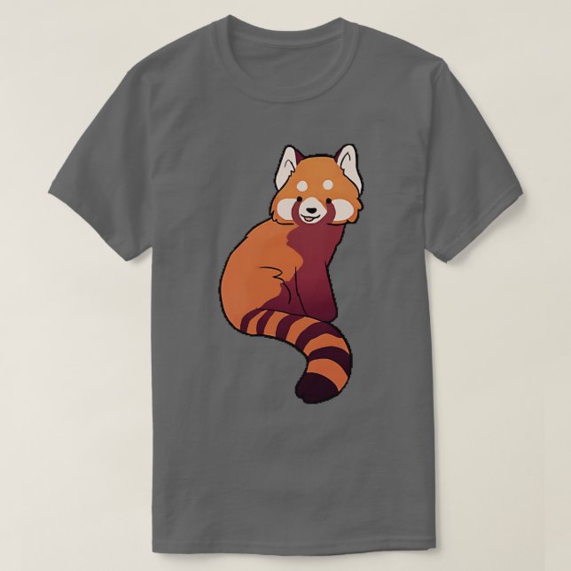 Rödpanda, söt illustration 2 t shirt (Design framsida)