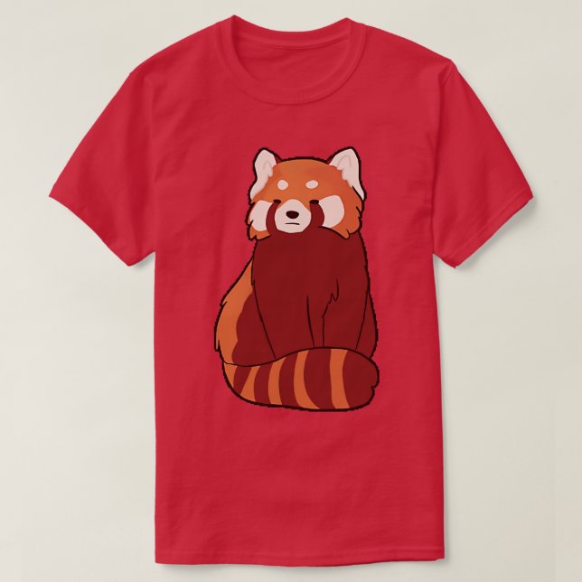 Rödpanda, söt illustration 5 t shirt (Design framsida)