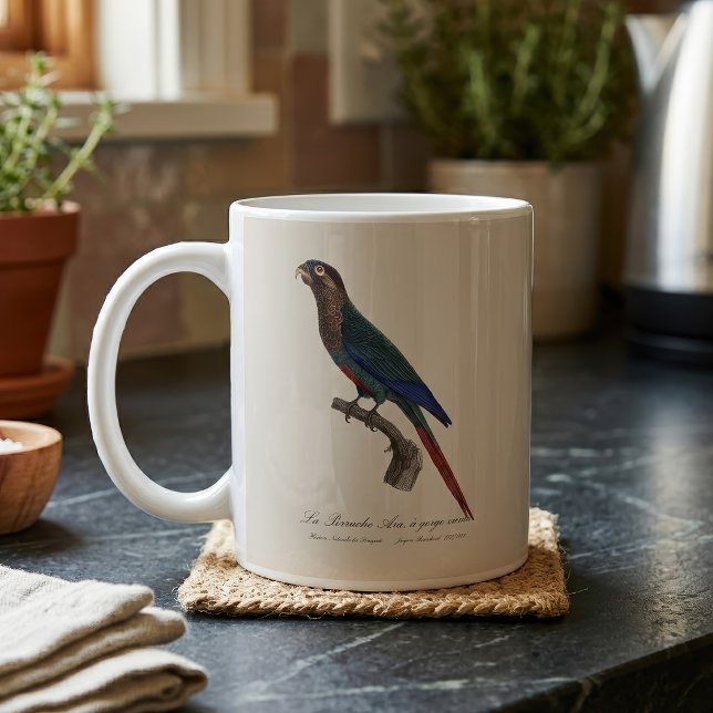 Rödpannad parakit, Pyrrhura Picta Kaffemugg (The Painted Parakeet, Pyrrhura Picta. Coffee Mug)