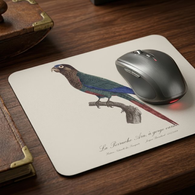Rödpannad parakit, Pyrrhura Picta Musmatta (The Painted Parakeet, Pyrrhura Picta. Mouse Pad)