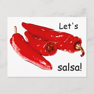 rödpaprika låt oss salsa vykort