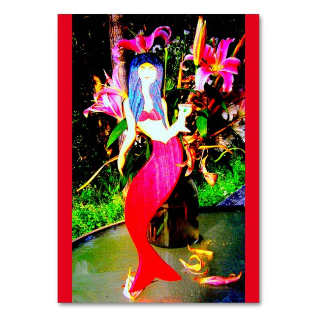 rödpartyl sjöjungfru bordsnummer (Framsidan)