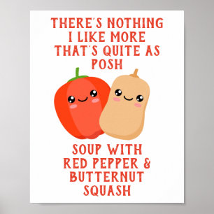 rödpeppar och butternut squash soppa poster