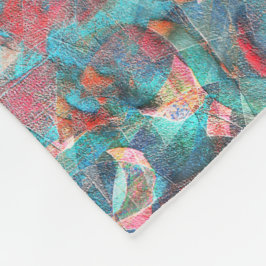 Rödpersikor och cyanfläckar på sketchtiska grova v fleecefilt