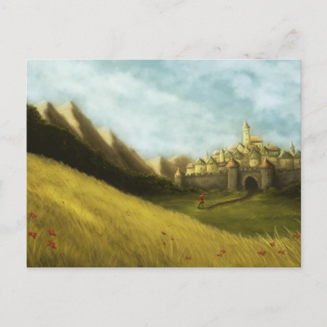 rödpiparen från hamelin sagokort vykort (Framsida)