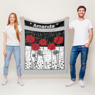 Rödpoppesfilt Fleecefilt