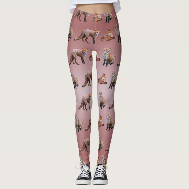 Rödräv Frenzy Leggings (Dusty Pink Mix) (Framsida)