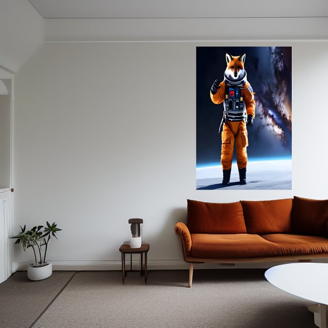 Rödräv med coola kostym | AI Art Poster (Skapare uppladdad)