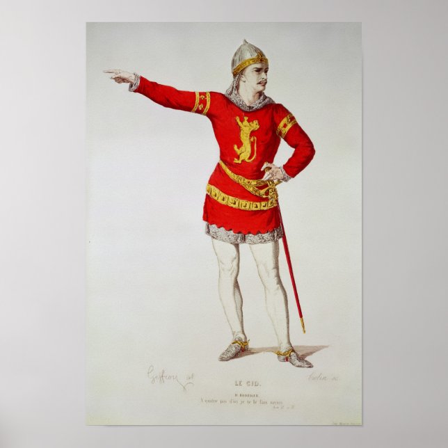 Rodrigo, från Corneilles Le Cid Poster (Framsidan)