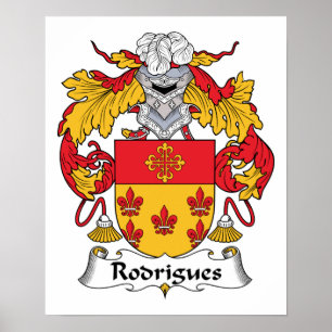 Rodrigues familjvapensköld poster
