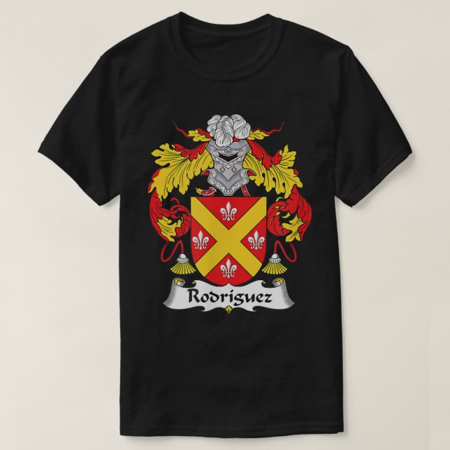 Rodriguez Coat of Arms  Family Crest  T Shirt (Design framsida)
