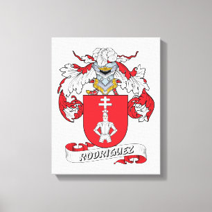 Rodriguez familjvapensköld canvastryck