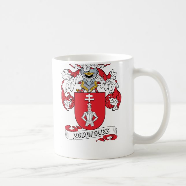 Rodriguez familjvapensköld kaffemugg (Höger)