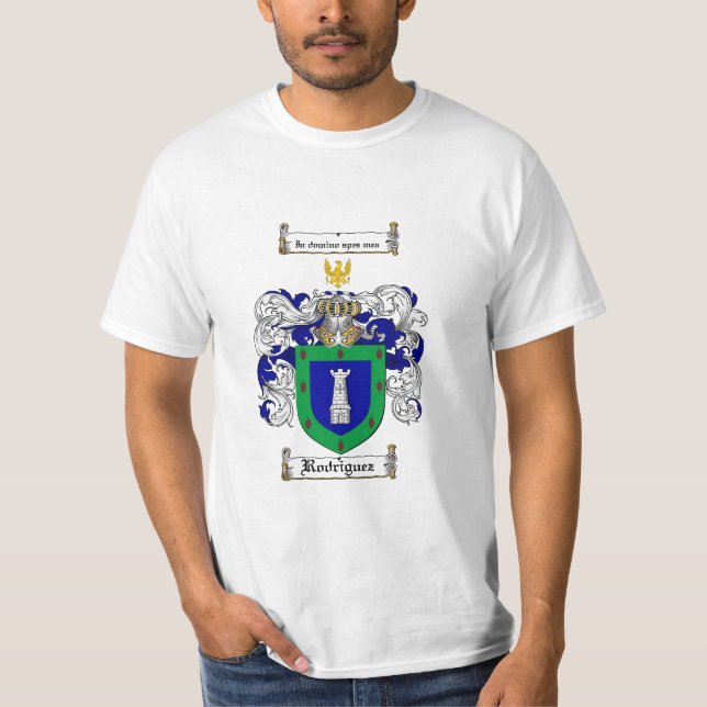 Rodriguez familjvapensköld - Rodriguez vapensköld Tee Shirt (Framsida)
