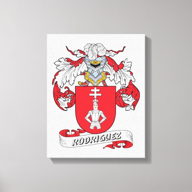 Rodriguez Family Crest Canvastryck (Framsida)