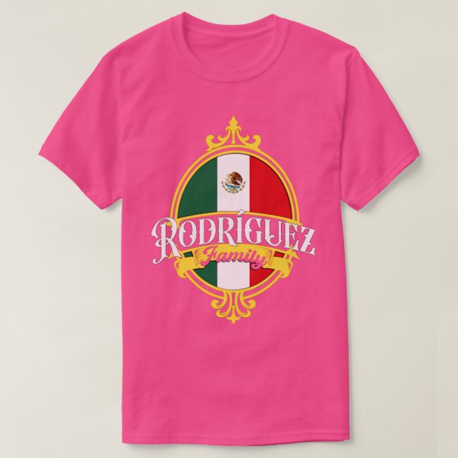 Rodriguez Family Mexico Flagga T Shirt (Design framsida)