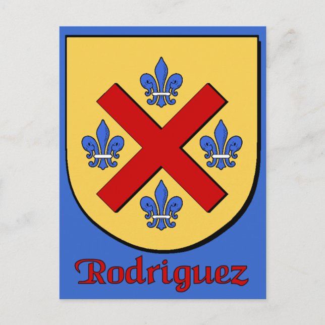 Rodriguez Family Shield-vykort Vykort (Framsida)