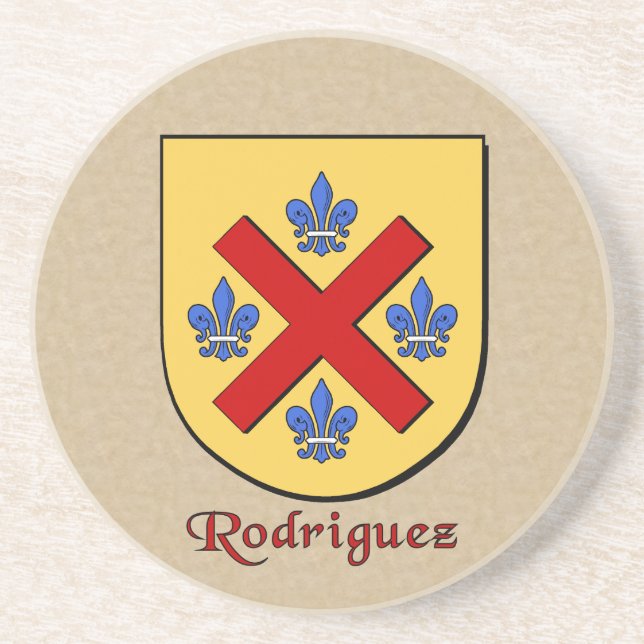 Rodriguez Heraldic Shield Underlägg Sandsten (Framsidan)