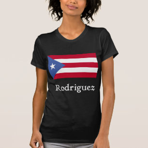 Rodriguez Puerto Rican flagga T Shirt