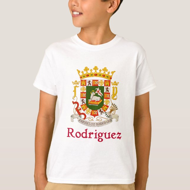 Rodriguez Puerto Rico Shield T-shirt (Framsida)