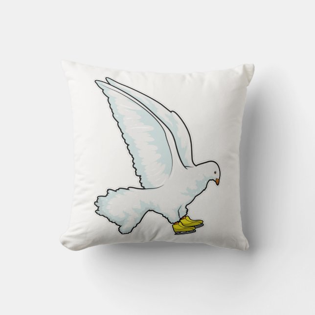 Rödrocka av Pigeon Ice Kudde (Framsida)