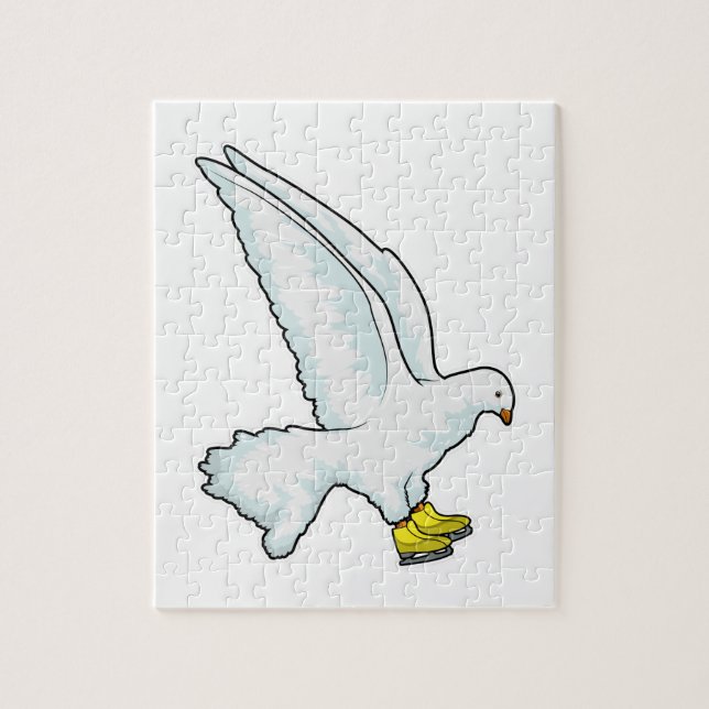 Rödrocka av Pigeon Ice Pussel (Vertikal)