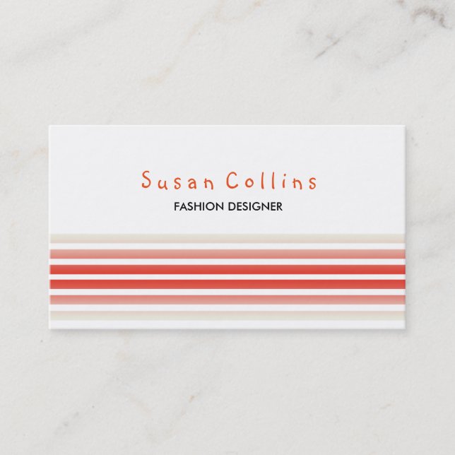 Rödröd, rund, rand Mode enkel Visitkort (Framsida)