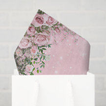 Rödrosa blommig silkespapper
