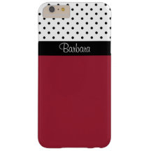 Rödrosa, svarta vita prickar, Chic Mönster