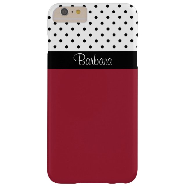 Rödrosa, svarta vita prickar, Chic Mönster (Baksidan)