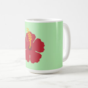 Rödrosa Tecknad, enkel, Cute-blomma Kaffemugg