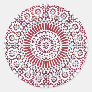 rödrotsmosaikmosaikmos runt klistermärke