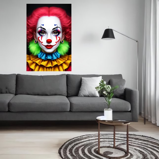Rödrött hårrött näsa i grönt, kvinnor | AI Art Poster (Skapare uppladdad)